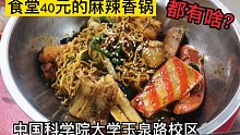 国科大食堂40元的麻辣香锅里面都有些啥吃的？