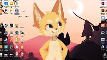 【furry可互动桌宠】 一只会盯着鼠标看的肉松小福腻！