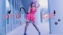 【巫小萤】❤PINK CAT❤ 时崎狂三粉红猫咪吊带裙cos喵呜>^ω^<~ 尾巴翘翘