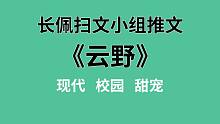 【长佩】推文《云野》，校园男神与穷苦学霸的甜美爱情！