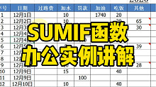 SUMIF函数办公实例讲解～