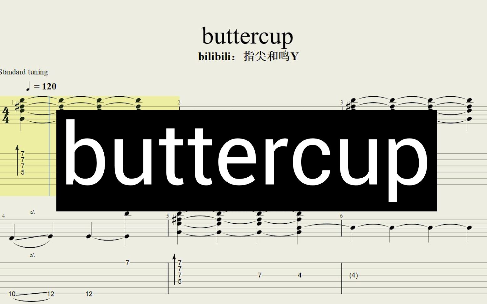 buttercup吉他谱图片