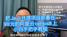 把Java开源项目部署在99元的阿里云centos8上，小白手把手教程