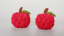 钩织编织 圣诞节苹果 枣形针钩织的苹果更加美观