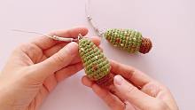 钩针编织 迷你圣诞树 钩织方法非常简单