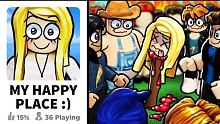 We ruined her Roblox game with 1000 people
