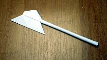 折纸大师用白纸做出斧头，有多霸气！