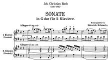 【钢琴】J.C.巴赫－G大调双钢琴奏鸣曲 W.A.21