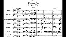 【小提琴与管弦乐队】莫扎特－D大调第四小提琴协奏曲 K.218