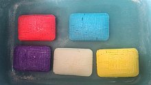 【原创刮皂】刮五块彩色马赛克皂