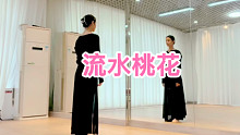 原创舞蹈流水桃花，背面慢速教学
