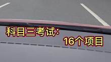 科目三考试16个项目