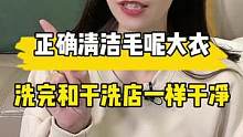 毛呢大衣清洗方法，教你自己在家3分钟清洗干净！#生活小妙招 #生活小窍门 #呢大衣清洁