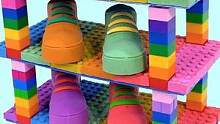 太空沙创意玩具 制作七彩鞋架 学习颜色英语