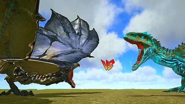 方舟恐龙对战：喷火龙对战特雷克斯巨龙，战斗指数直线飙升！