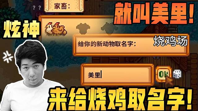【炫神】星露谷物语,来给烧鸡取名字了,你叫美里!