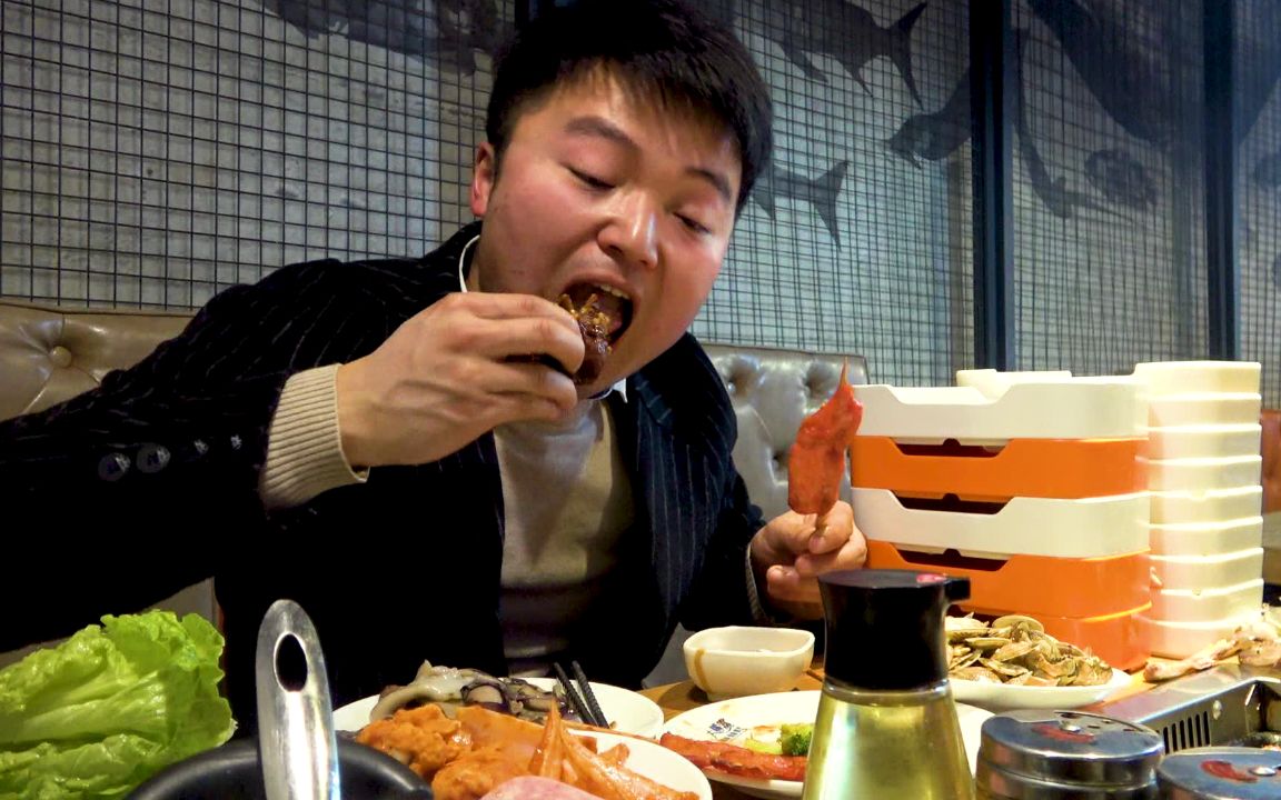 市内68元海鲜自助，大sao全程嘴不停，服务员都看呆了，真过瘾