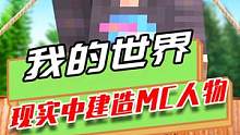 我的世界：现实中建造MC人物，挑战异常艰难，天气还下着雪