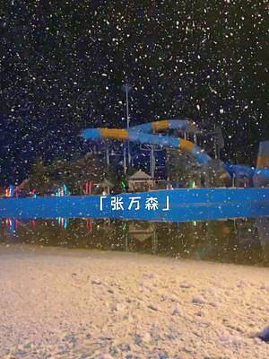 张万森，下雪了。八里河水世界，也下雪了！#张万森林北星 #八里河水世界 #张万森的暗恋细节