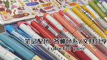 各种色系的笔记常用笔/笔记配色/文具分享/有bgm