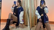 【筱唯】渔网袜加棒球服=运动风辣妹【WADADA】