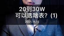 预算20到30W可以选啥表？(1)#江诗丹顿 #劳力士 #百达翡丽 #爱彼