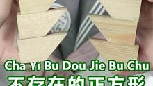二维世界根本不存在的正方形puzzle！怎么可能拼成功？！ #玩具  #益智玩具 #拼图 #充能计划