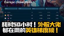 耗时50小时！外服大佬都在用的英雄梯度榜！