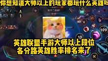 原来大师以上的玩家喜欢玩的英雄和钻石局差距这么大，这份胜率排名请你收下#英雄联盟 #英雄联盟手游 #