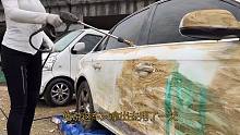 【沉浸式洗车】这辆车到底经历了什么才能成这样？