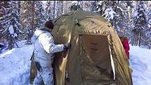 该睡觉了，晚安。在零下30度的雪地里露营过夜#户外 #露营 #雪#冬天 # #帐篷 #晚安 #野营