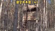 俄罗斯雪地树林建造空中木屋露营地（空中观景台！）（4）#营地 #露营 #户外 #木屋建造 #木屋  