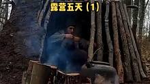 单人丛林建临时庇护所露营5天（1）。#户外 #野营 #野外 #营地 #露营 #户外生活 #户外野餐 