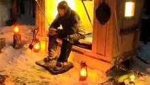 零下18度雪地过夜，多亏这个自制加热器，木屋内温度瞬间上升