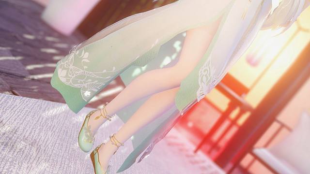 《逆水寒》素问~天降素女 芊芊玉腿,窈窕身姿