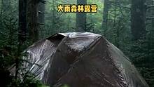 大雨中森林帐篷露营，帐篷防雨效果不佳！#户外生活 #露营 #户外露营 #野营 #户外 