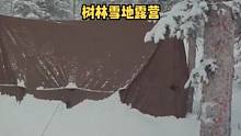 寒冷天气独自树林雪地帐篷吊床露营过夜。#户外休闲 #户外 #户外生活 #户外露营 #雪地 #露营 #