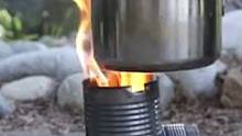学起来！用罐头盒自制一个野营炉，很适合野外应急#野营 #炉子 #露营 #野外生存小技巧