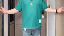 非常适合胖男生的假两件短袖，六个颜色可选，尺码M-4XL，210斤轻松驾驭，喜欢就赶紧来吧！#微胖穿