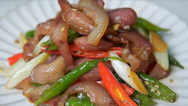 重庆大排档点单率极高的尖椒拱嘴,好吃还不腻,绝了!