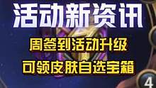 新的【周签到活动】将于3月28日11:00-9月25日23:59开启！累计获得40【宝箱零件】可兑换