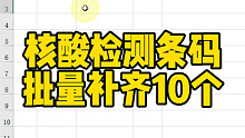 核酸检测条码批量补齐10个