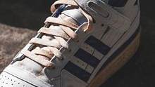 做旧营造的质感，往往细节满满。 #adidas#forum#复古篮球鞋#疯84 