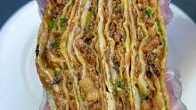 卷一卷，叠一叠，就能做好的梅干菜千层肉饼，还没上桌就吃了一半，#美食教程
