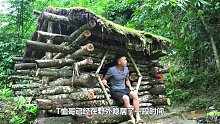 T恤哥的野外隐居生活，独自在森林建造一栋木屋