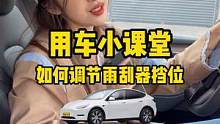 教你如何调节雨刷器挡位#特斯拉#modely#每天一个用车知识 