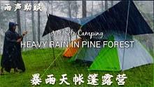 暴雨天帐篷露营，外面大雨倾盆，和好友尽情地享受美食 #露营#户外#听雨#一起去野餐吧 