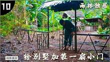 雨林独居（10）：给别墅加装一扇小门 #户外 #野外生存 #野外生活 #隐居生活 #野外建造