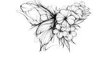 #素花纹身 #纹身手稿 #纹身设计 #纹身 #tattoo #纹身刺青 #蝴蝶  
蝴蝶