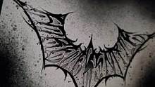 把花体字画成蝙蝠的形状#暗黑纹身 #tattoo #手绘 #花体字 #纹身 #纹身设计 #绘画 